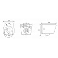 VELDMAN MISA WC RIMLESS ALBA DESKA DUROPLAST SLIM