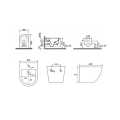 VELDMAN MUSZLA WC VITO RIMLESS DESKA BIDET