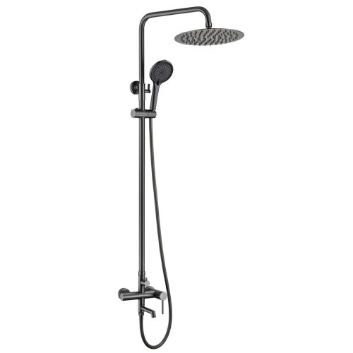 VELDMAN Zestaw prysznicowy natynkowy COSTA z wylewką szczotkowany TYTAN