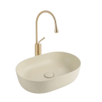 VELDMAN Umywalka ceramiczna ANNA SLIM 60 cm BEŻOWA MAT kaszmir