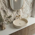 VELDMAN Umywalka ceramiczna nablatowa VERONA 60 cm BEŻOWA MAT kaszmir