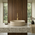 VELDMAN Umywalka ceramiczna ryflowana VERONA 49 BEŻOWY MAT kaszmir