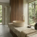 VELDMAN Umywalka ceramiczna ryflowana VERONA 58 BEŻOWY MAT kaszmir