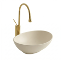 VELDMAN Umywalka ceramiczna 40 cm VERA BEŻOWY MAT kaszmir