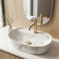 VELDMAN Umywalka ceramiczna nablatowa owalna HANNA MARMUR POŁYSK