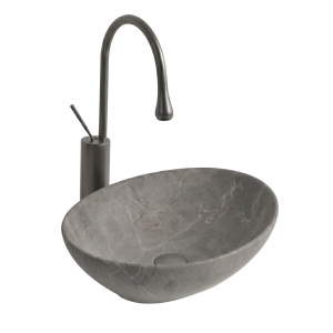 VELDMAN Umywalka ceramiczna nablatowa VERA KAMIENA SZARY MAT