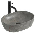 VELDMAN Umywalka ceramiczna nablatowa ANNA 48 KAMIENNA SZARY MAT