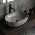 VELDMAN Umywalka ceramiczna nablatowa ANNA 48 KAMIENNA SZARY MAT
