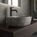 VELDMAN Umywalka ceramiczna nablatowa ANNA 48 KAMIENNA SZARY MAT