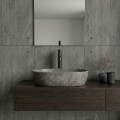 VELDMAN Umywalka ceramiczna nablatowa ANNA 48 KAMIENNA SZARY MAT