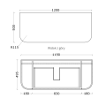 VELDMAN Szafka łazienkowa wisząca ryflowana z blatem VIERA 120 cm ORZECH