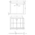VELDMAN Biały brodzik prysznicowy MODESTO 100 x 120 cm syfon