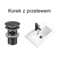 VELDMAN Grafitowy korek KLIK KLAK z przelewem tytan szczotkowany