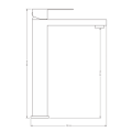 VELDMAN Bateria umywalkowa QUADRO czarna wysoka