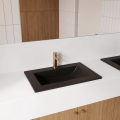 VELDMAN Umywalka ceramiczna wpuszczana w blat LACUS czarna matowa rozmiar do wyboru