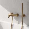 VELDMAN Złota szczotkowana bateria wannowa ścienna COSTA Gold Brush