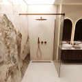 VELDMAN Ścianka prysznicowa WALK-IN BRENO 8 mm profil miedź szczotkowana - rozmiar do wyboru